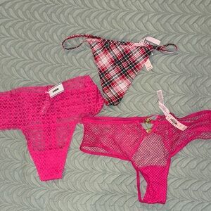 Victoria's Secret Hot Pink Mesh Lingerie